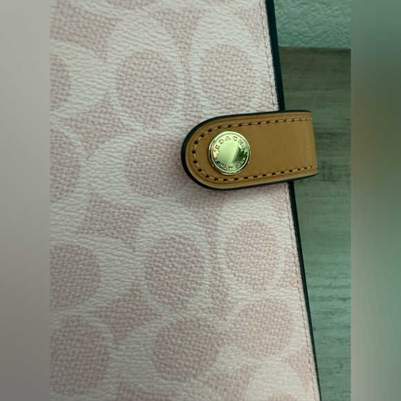 Coach Powder Pink Notebook In Signature Canvas - Picture 6 of 7